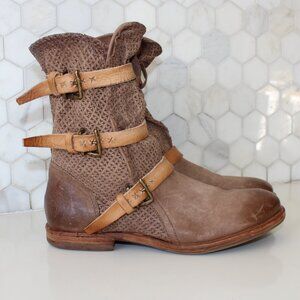 AS98 Strappy textured Ankle boots